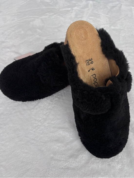 Birkenstock Shoes - BIRKENSTOCK Papillio Fanny Teddy Shearling Heeled Slip On Clog--NWT--8
